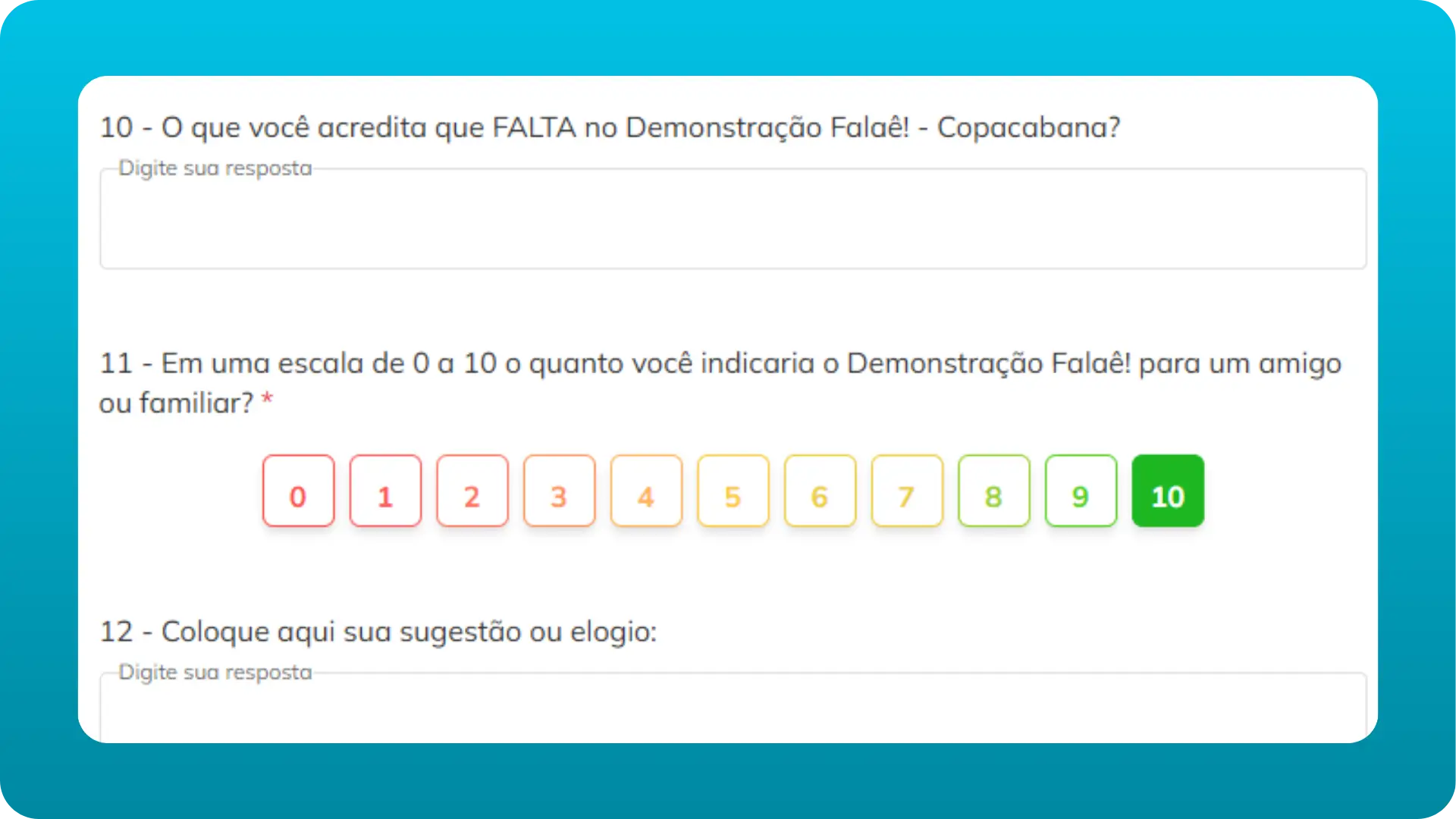 Avaliações inteligentes